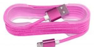 Charging Cotton Braided Cable Pink