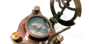 Antique Brass Sundial Compass 4