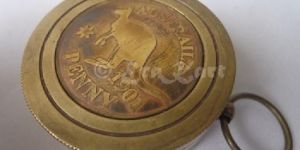 Brass Australia Penny Sundial Compass
