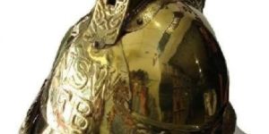 Full Brass Fire Brigade Fighter Fireman Helmet