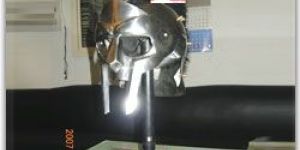 Gladiator Helmet with Black Plum