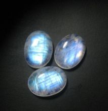 Natural Rainbow Moonstone Oval Cabochon Gemstone