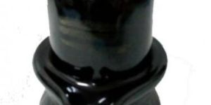 Shivling Statue Rudraksha Black Stone