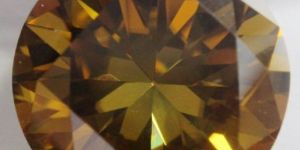 Cognac Brown Round Cut Loose Moissanite