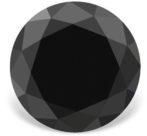 Jet Black Color Opaque Round Brilliant Loose Moissanite