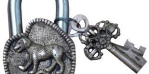 Brass Metal Decorative Antique Door Pad Lock