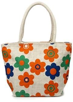 Jute Embroidery Bag for Women