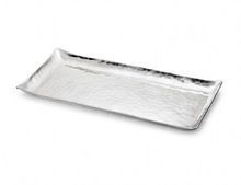 Silver Metal Rectangular Tray Dinnerware