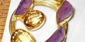 18k Gold Overlay Brass Pendant