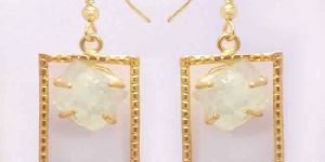 18k Gold Plated Aquamarine Earrings for Women