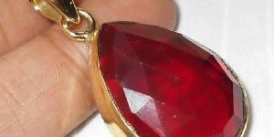 Natural Hydro Glass Teardrop Pendant