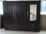 Walnut Colour Finished Wooden Almirah Complete with Dressing Unit