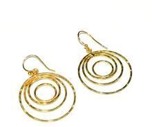 Wire Brass Dangle Earrings
