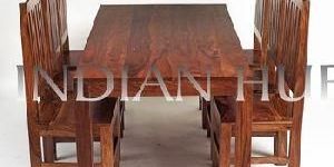 Dining Set with Wooden Chairs
