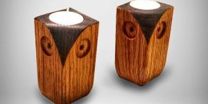 Wooden Candle Holders