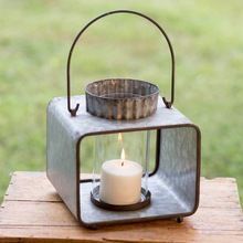 Galvanize Tin Candle Holder
