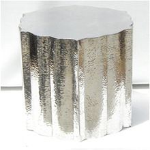 ALUMINUM HAMMERED METAL STOOL