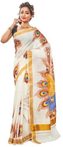 Hand Painted Cotton Saree