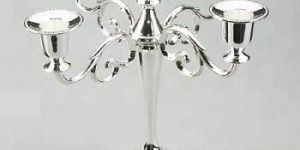 Antique Church Silver Candle Stand