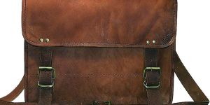 Genuine Leather Collage 13 Inch Laptop Office Messenger Bag