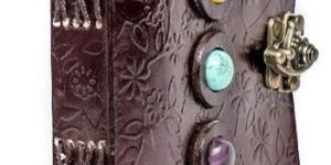 Leather Journal Writing Notebook - Unique Handmade Embossed Travelers Travel Diary By ZNT BAGS