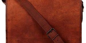 Znt bags Men's Leather 15-Inch Brown Laptop Multi-Compartment Laptop Sleeves/Briefcase/Messenger Bag/Laptop Bag