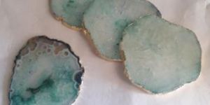Green Agate Coaster Set