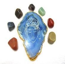 Metaphysical Healing Crystals Agate Buddha Coasters