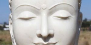 Marble Buddha Head Statue