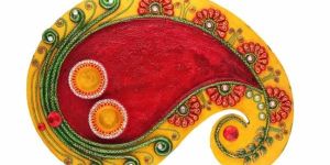 Rajsthani Kundan Kairi Based Pooja Plate (HD17)