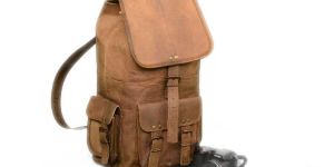 Handmade Real Goat Leather Rustic Leather Backpack