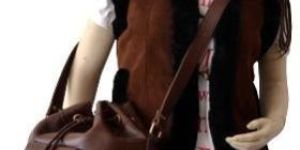 Vintage Buffalo Leather Backpack Purse