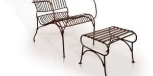 Garden Chair with Foot Stool
