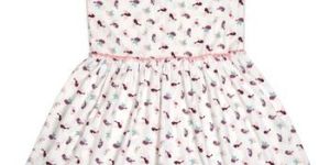 Girls Sleeveless Printed Frock