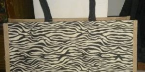 JUTE ZEBRA PRINTED BAG FOR LADIES