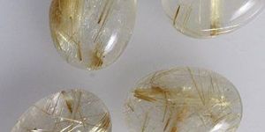 10x14mm Natural Golden Rutile Oval Cabochon
