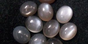 5x4mm Natural Gray Moonstone Oval Cabochon