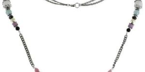 Colourful Beaded Pastel Opera Length Necklace