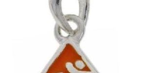 Pendant Om Charm Necklace Chain Sterling Silver