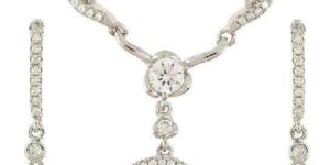 Sterling Silver Indian Jewelry Necklace Earrings Set