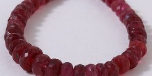 Natural Faceted Rondelles. Loose Gemstone. Red Spinel