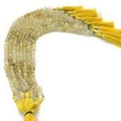 Golden Rutile Trillian Shape Faceted Natural Gemstone Bead