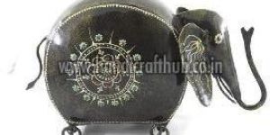 Iron Handmade Elephant Shaped Coin Boxes