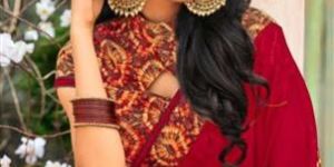 5513 Laxmipati Maroon Chiffon Rangtari Saree