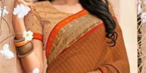 5535 Laxmipati Orange Georgette Rangtari Saree