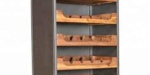 WOOD AND IRON WINE RACK