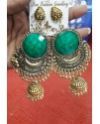 FANCY GREEN STONE EARRINGS