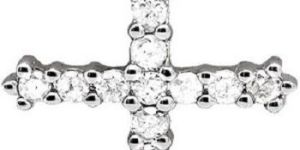 Cross Pendant with Real Round Diamond Studded without Chain