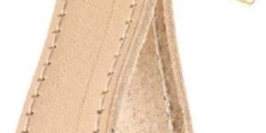 Cream Faux Leather Pull Knob