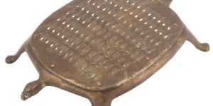 Vintage Brass Tortoise Shape Grater Coconut Scraper
